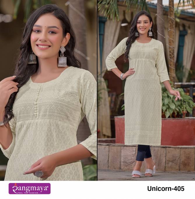 Unicorn 4 By Rangmaya Chikankari Chiffon Kurtis Wholesale Clothing Distributors In India